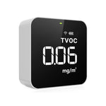 TVOC reading displayed on Temtop M10i air quality monitor on a white background
