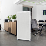 Smart Air Blast Mk II air purifier in empty office on polished concrete floor