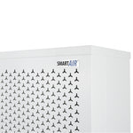Front angled view of Smart Air Blast air purifier showing grille on white background
