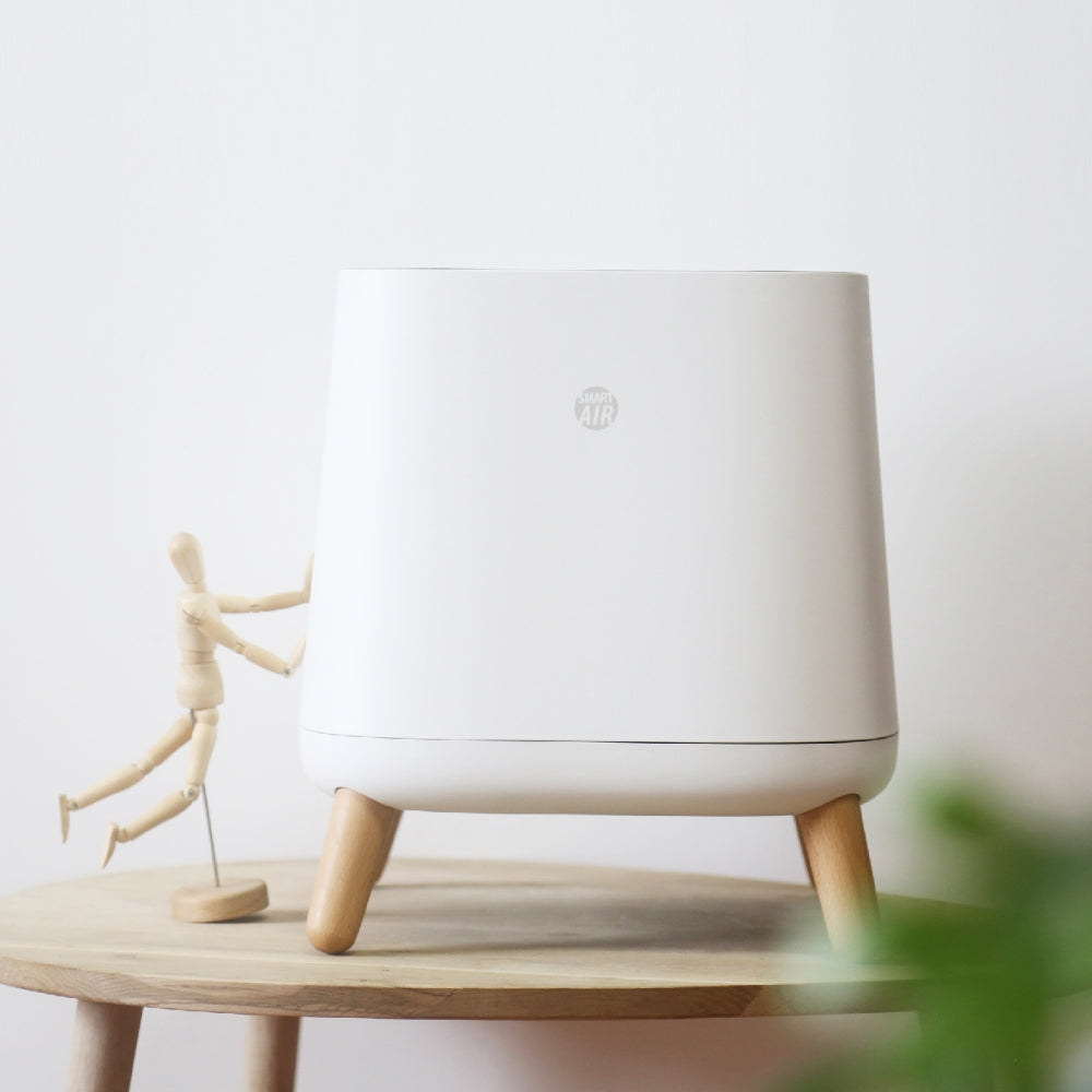 A Smart Air Sqair purifier in a home setting