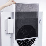 Close up view of person pulling out pre-filter from Smart Air Blast Mini Mk II Air Purifier