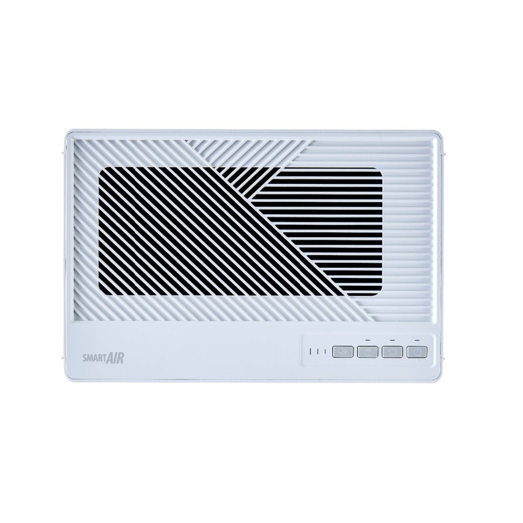 Top down view looking at top grill and controls of Smart Air SA600 Air Purifier