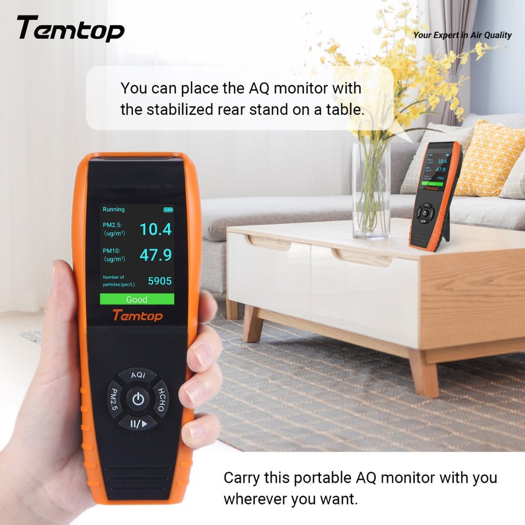 Temtop LKC - 1000S+ 2nd Handheld Air Quality Monitor - Snap Air