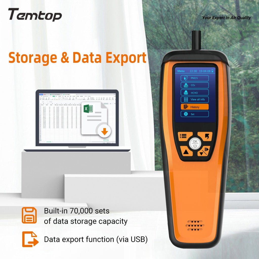 Temtop M2000 2nd Handheld Air Quality Monitor - Snap Air