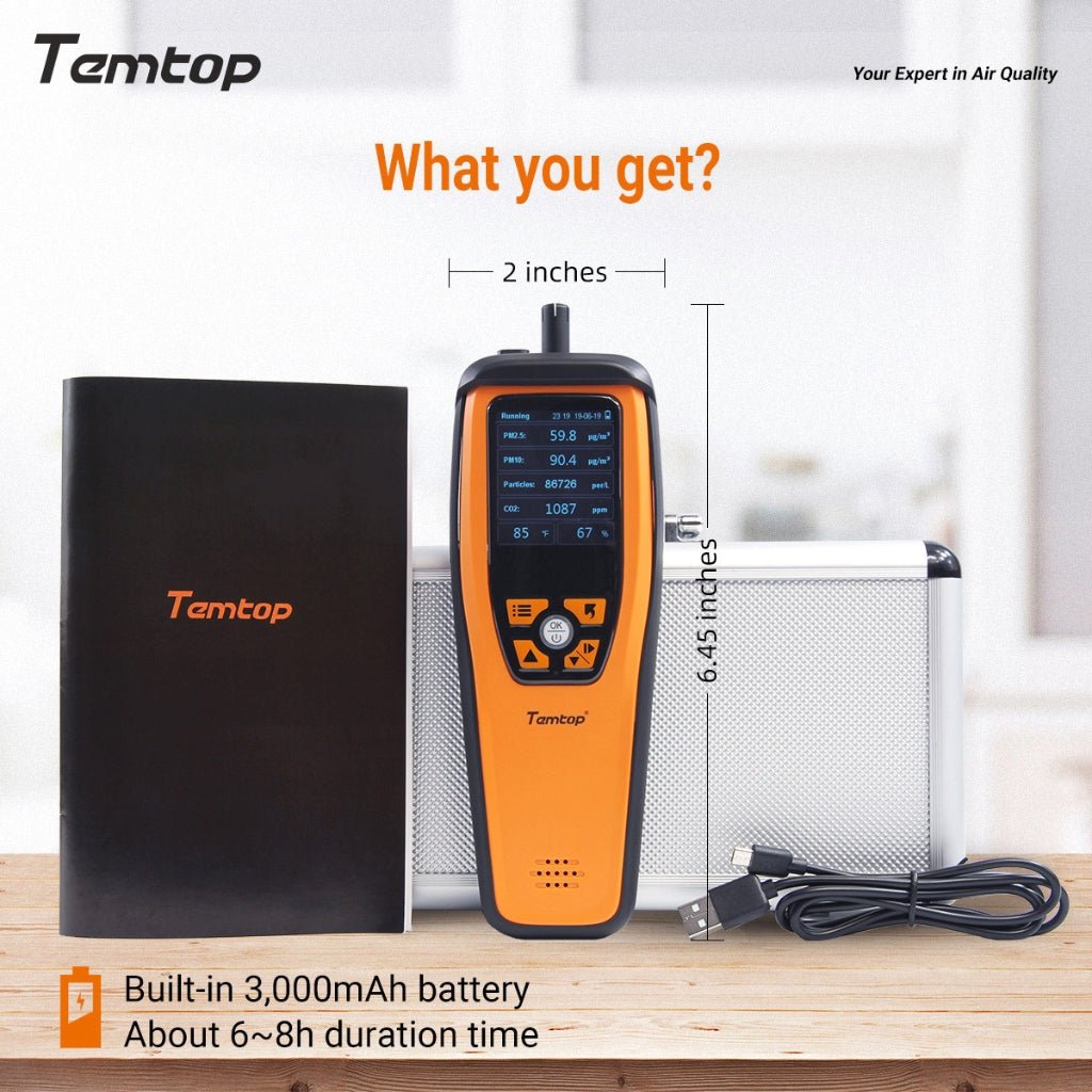 Temtop M2000 2nd Handheld Air Quality Monitor - Snap Air