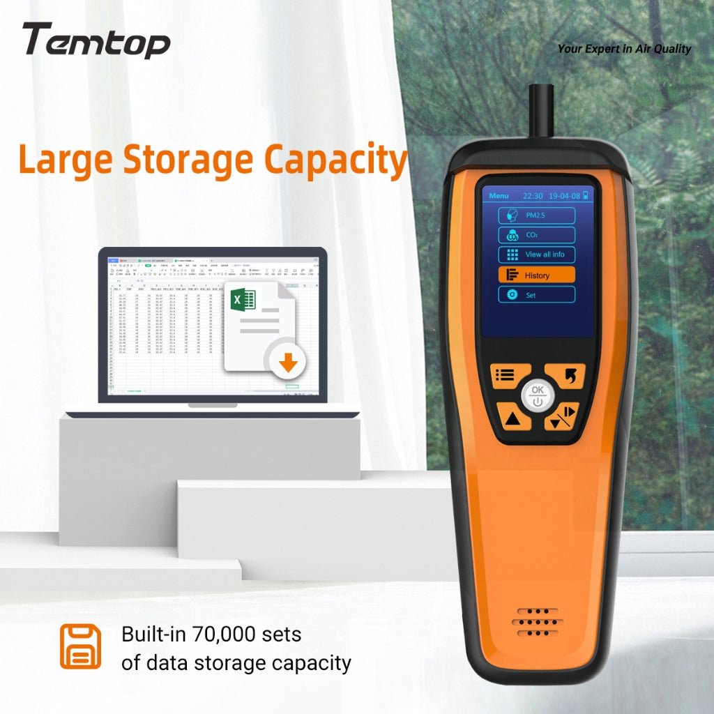 Temtop M2000 2nd Handheld Air Quality Monitor - Snap Air